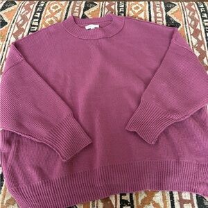 She + Sky Mauve Crew Neck Sweater